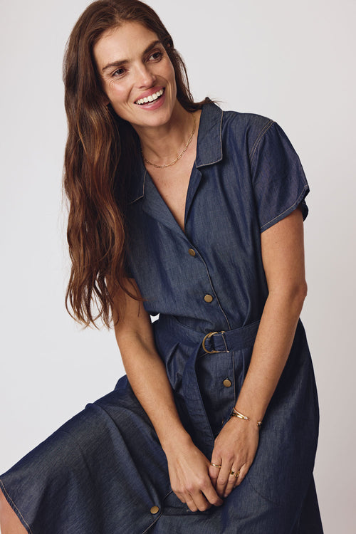 IBSA Arizona Button Dress Dark