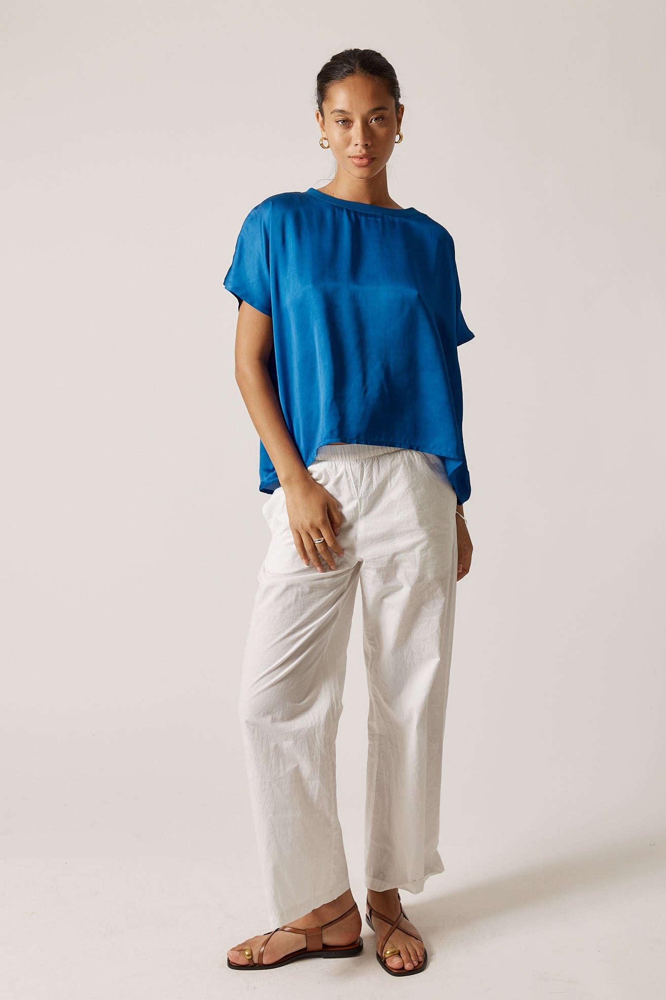 Rubyyaya Bienvenue T-Shirt Plain Royal
