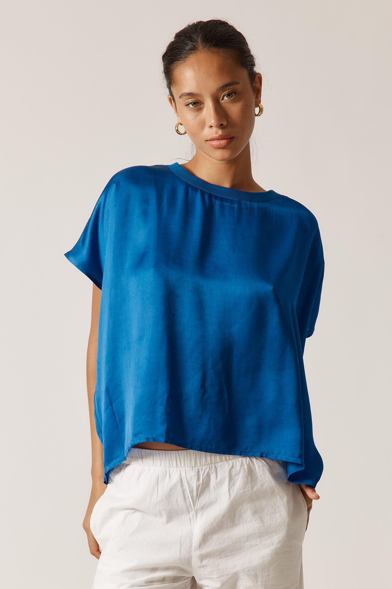 Rubyyaya Bienvenue T-Shirt Plain Royal