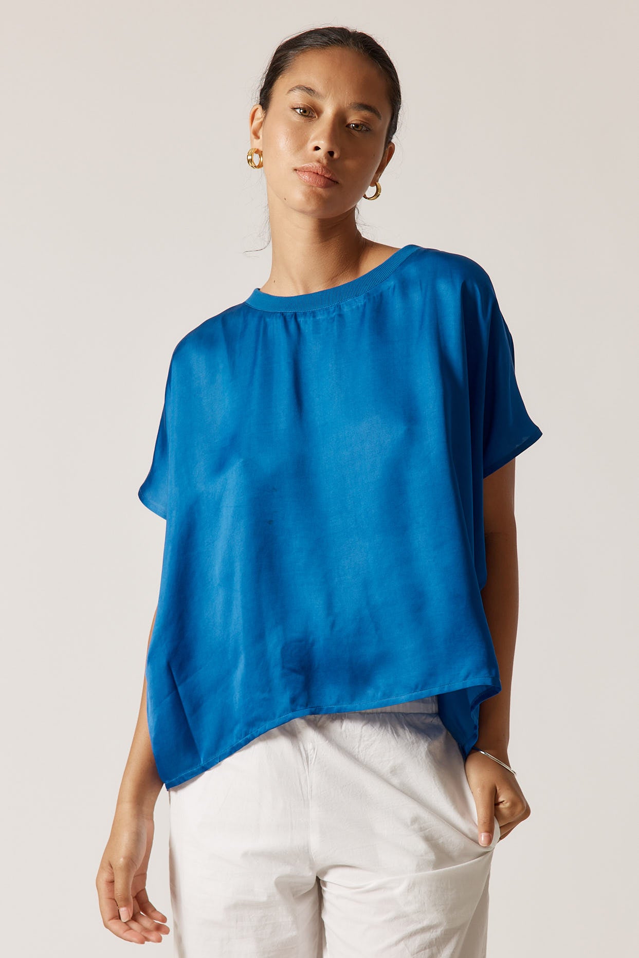 Rubyyaya Bienvenue T-Shirt Plain Royal