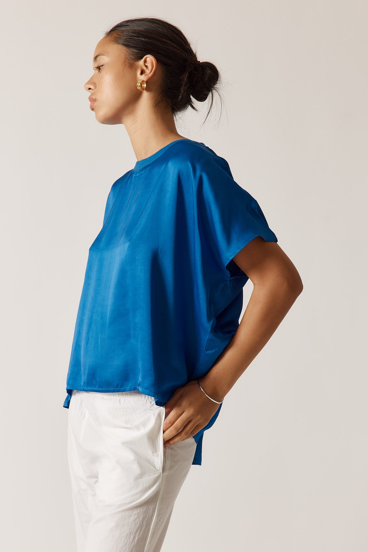 Rubyyaya Bienvenue T-Shirt Plain Royal