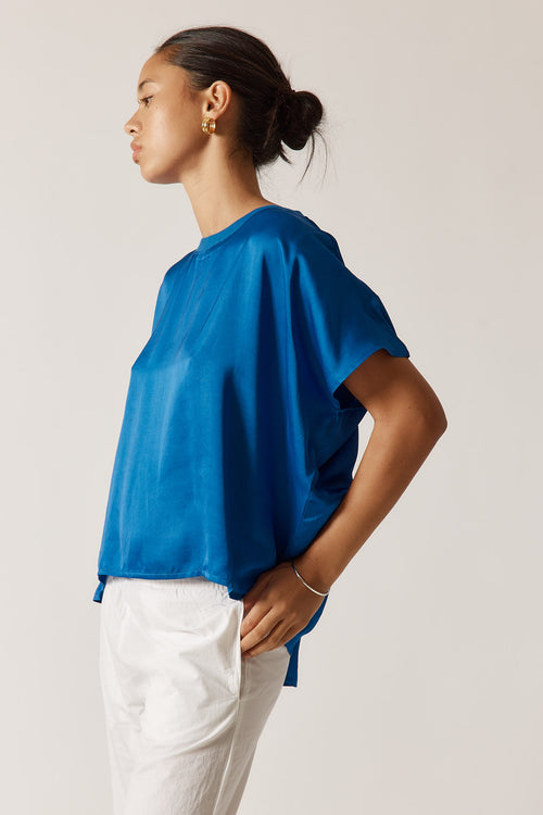 Rubyyaya Bienvenue T-Shirt Plain Royal
