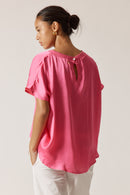 Rubyyaya Bienvenue T-Shirt Plain Pink