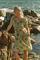 Kabana Inis Shirred Dress Khaki | EXCLUSIVE