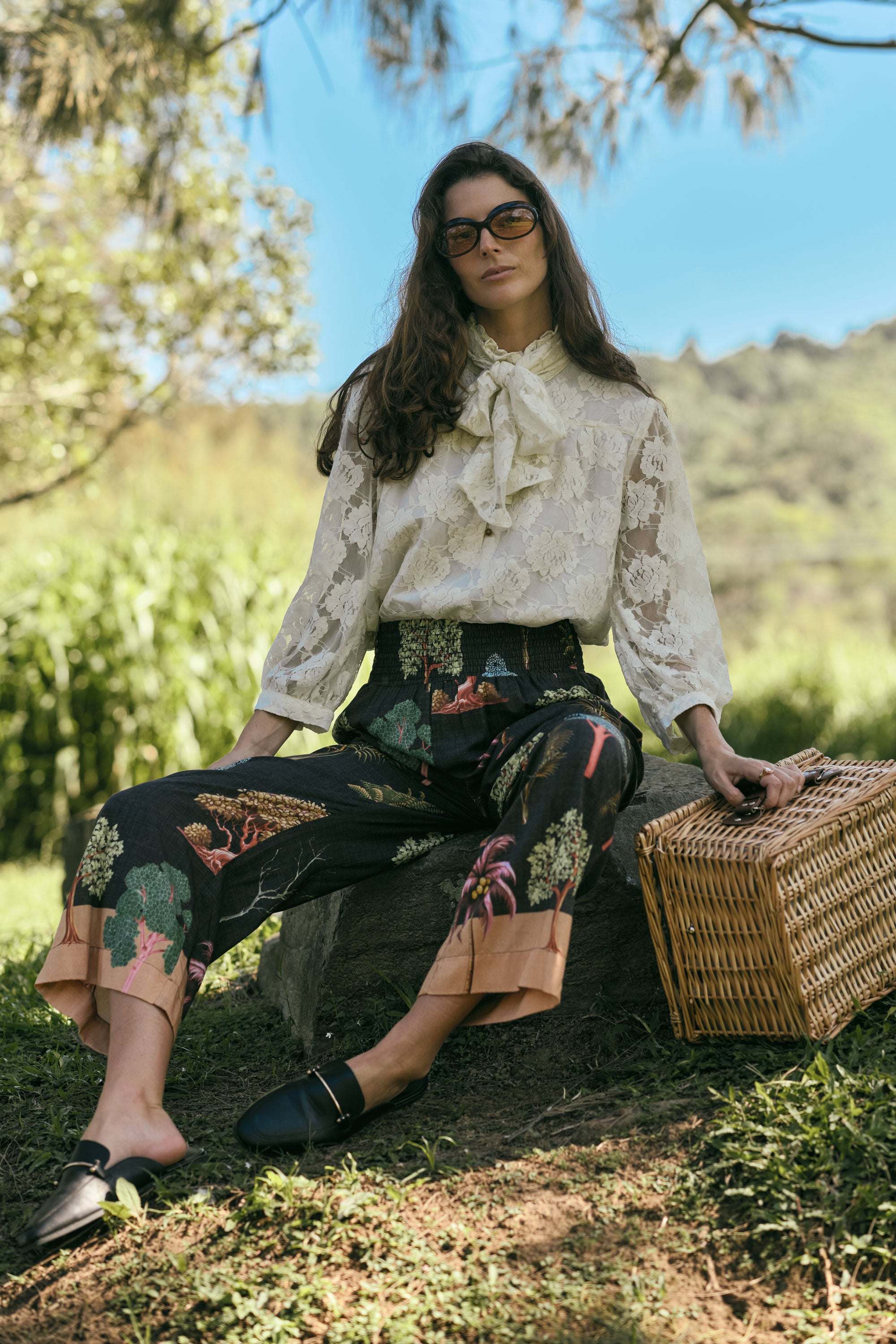 LulaSoul Chandler Lace Shirt Cream