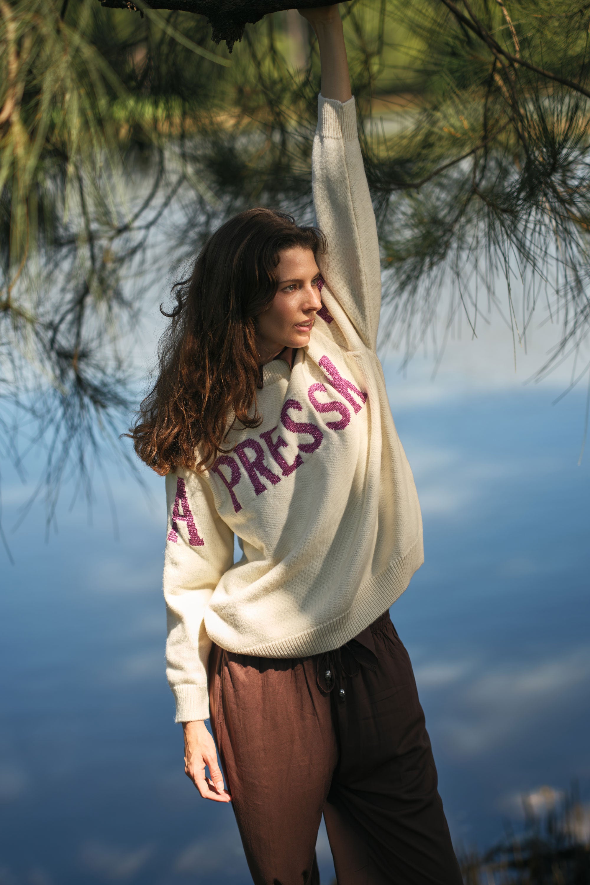 Rubyyaya Apres Ski Sweater Cream