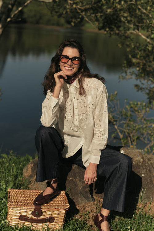 Rubyyaya Driftwood Shirt White