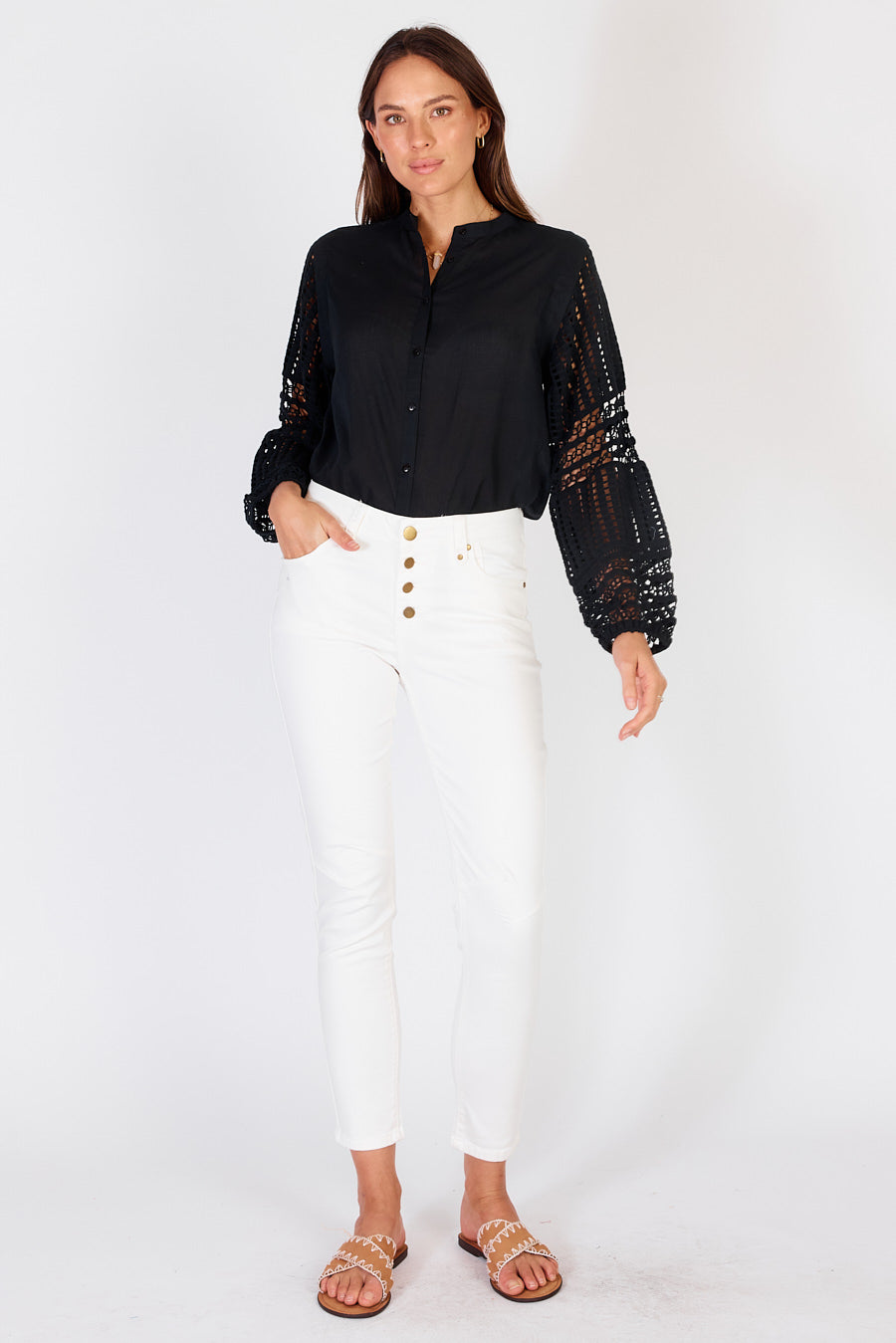 Rubyyaya Norma Jeans White