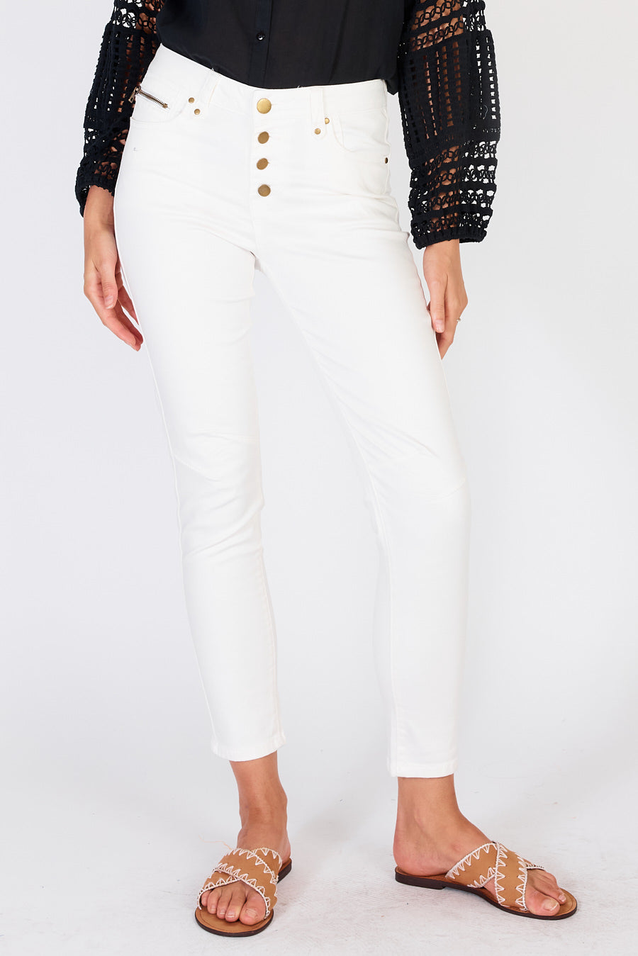 Rubyyaya Norma Jeans White
