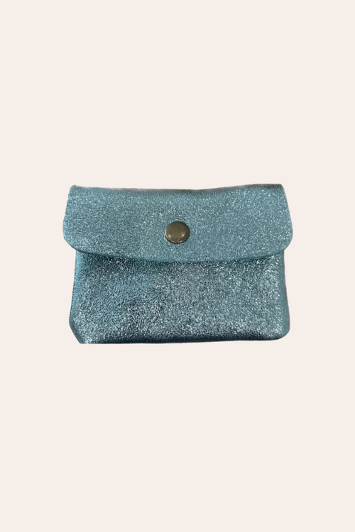Coin Purse | Metallic Aqua
