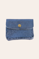 Coin Purse | Metallic Blue Jeans