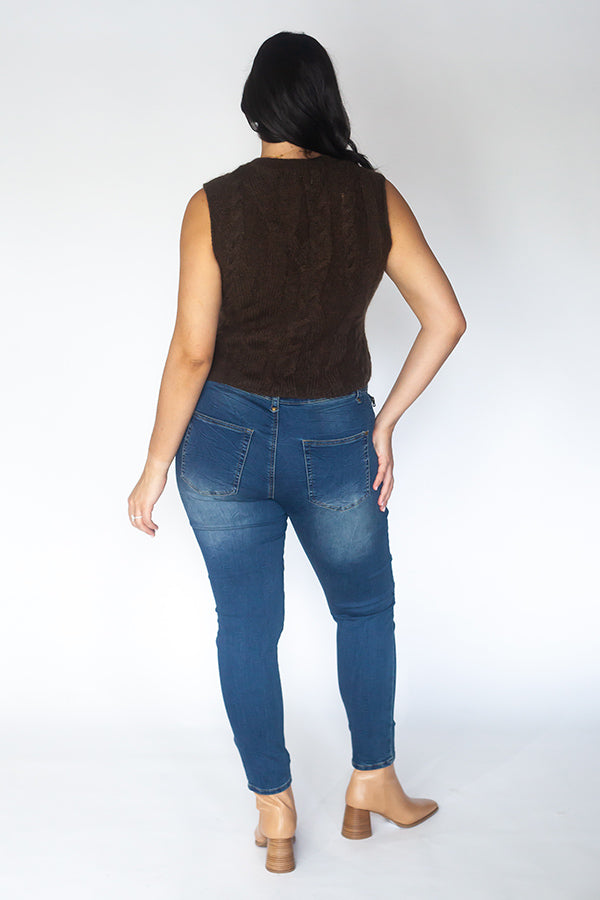 Cowgirl Surfer Braided Vest Chocolate