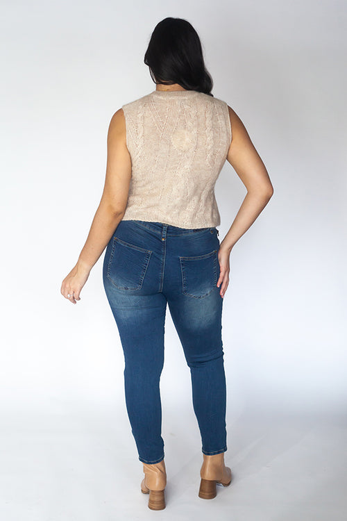 Cowgirl Surfer Braided Vest Oat