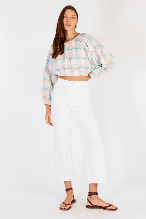 Cowgirl Surfer Flos Top Aqua