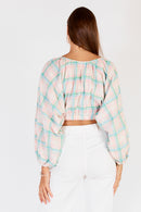 Cowgirl Surfer Flos Top Aqua
