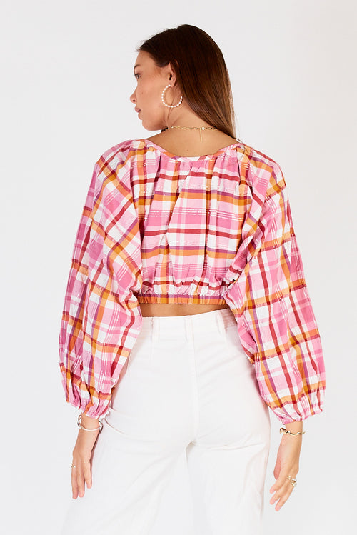 Cowgirl Surfer Flos Top Pink