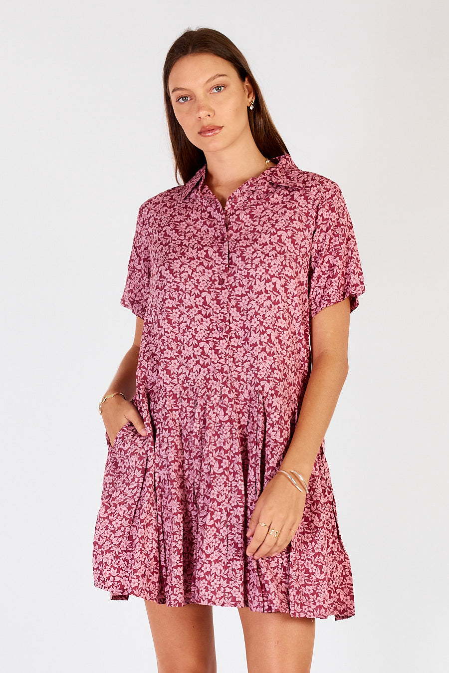 Cowgirl Surfer Gardem Pleated Mini Pink