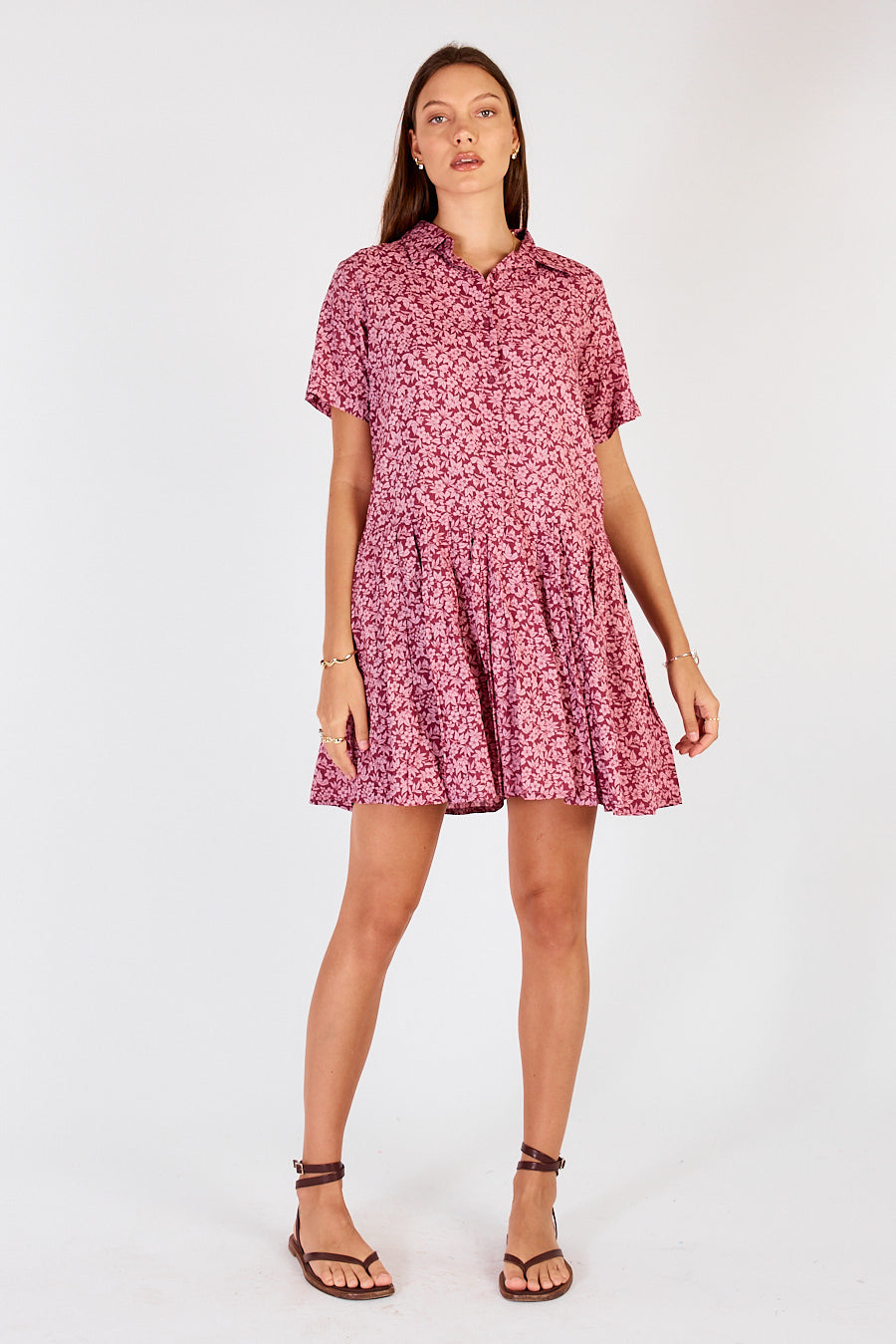 Cowgirl Surfer Gardem Pleated Mini Pink