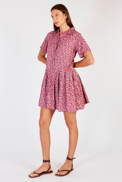 Cowgirl Surfer Gardem Pleated Mini Pink