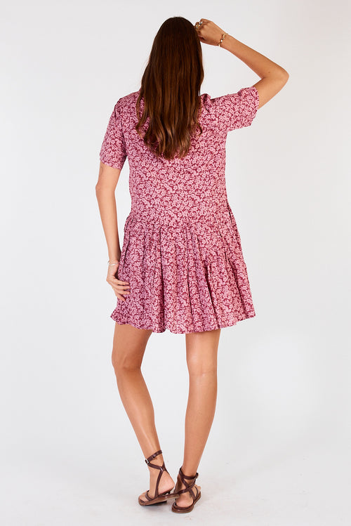 Cowgirl Surfer Gardem Pleated Mini Pink