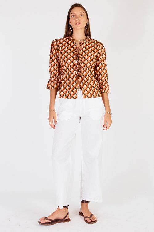 Cowgirl Surfer Loon Tie Top