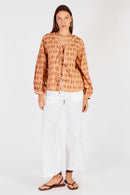Cowgirl Surfer Mano Tie Shirt Chocolate