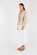 Cowgirl Surfer Mano Tie Shirt Cream