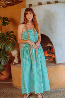 Cowgirl Surfer Obbo Strapless Maxi Green