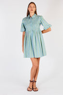 Cowgirl Surfer Pastille Shirred Mini Blue