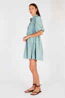 Cowgirl Surfer Pastille Shirred Mini Blue