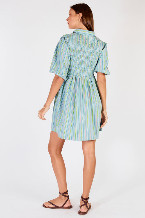 Cowgirl Surfer Pastille Shirred Mini Blue