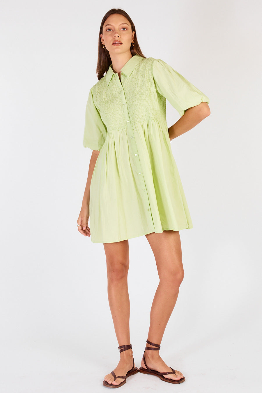 Cowgirl Surfer Pyke Shirred Mini Mint