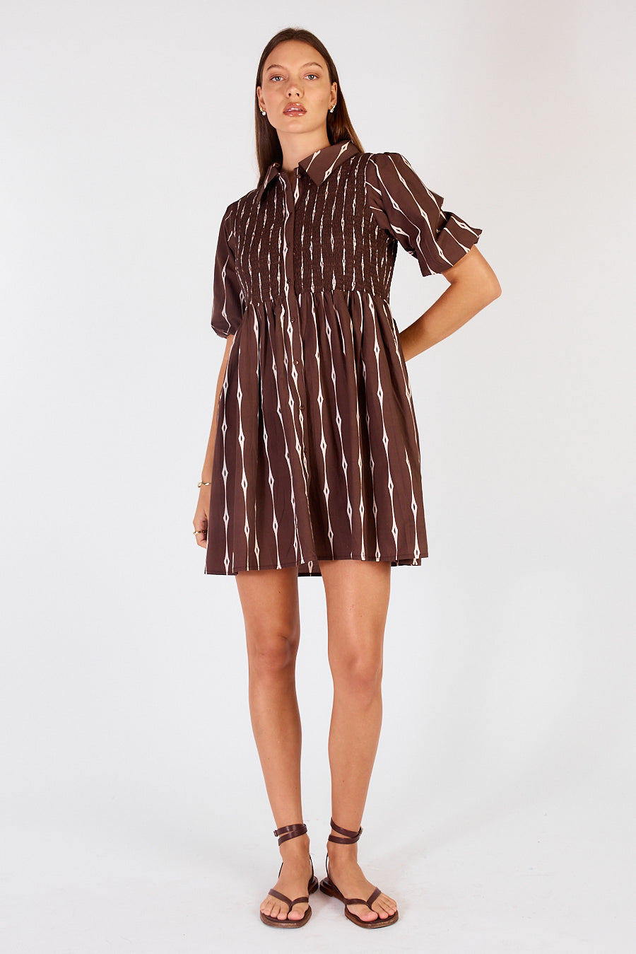 Cowgirl Surfer Taccia Shirred Mini Chocolate