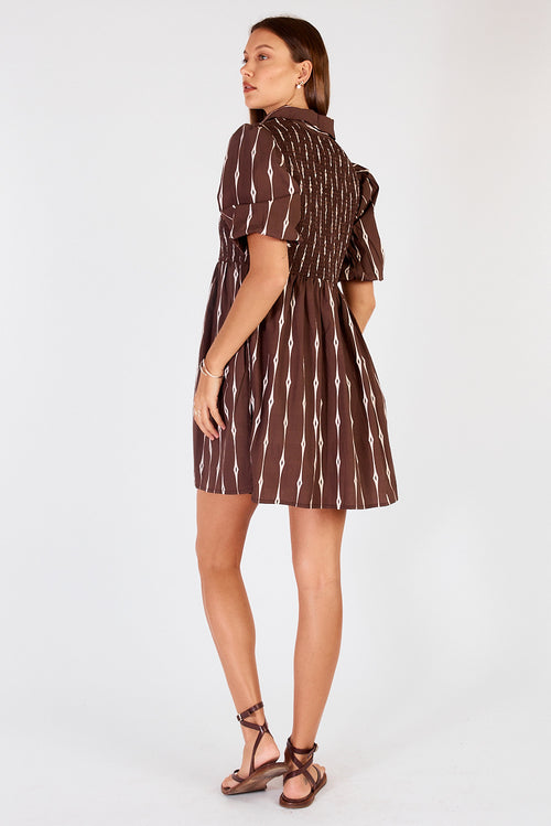 Cowgirl Surfer Taccia Shirred Mini Chocolate