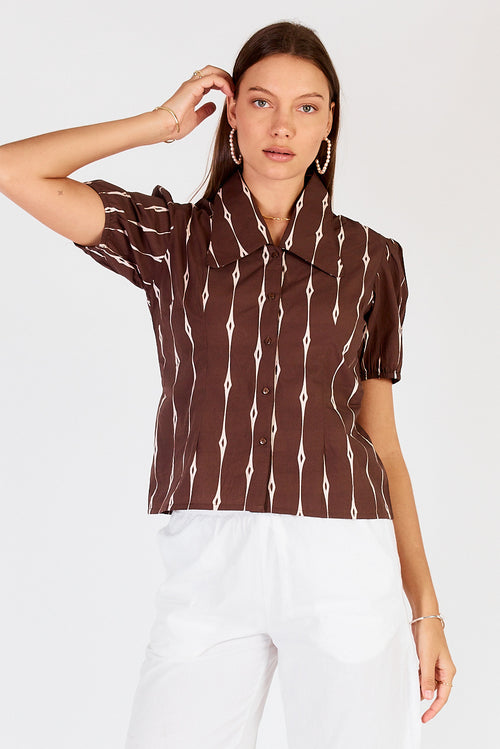 Cowgirl Surfer Taccia Top Chocolate