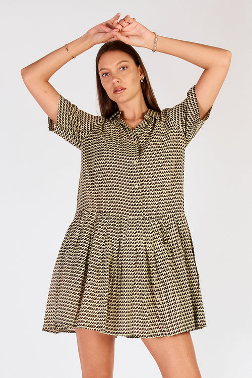 Cowgirl Surfer Torus Pleated Mini Green
