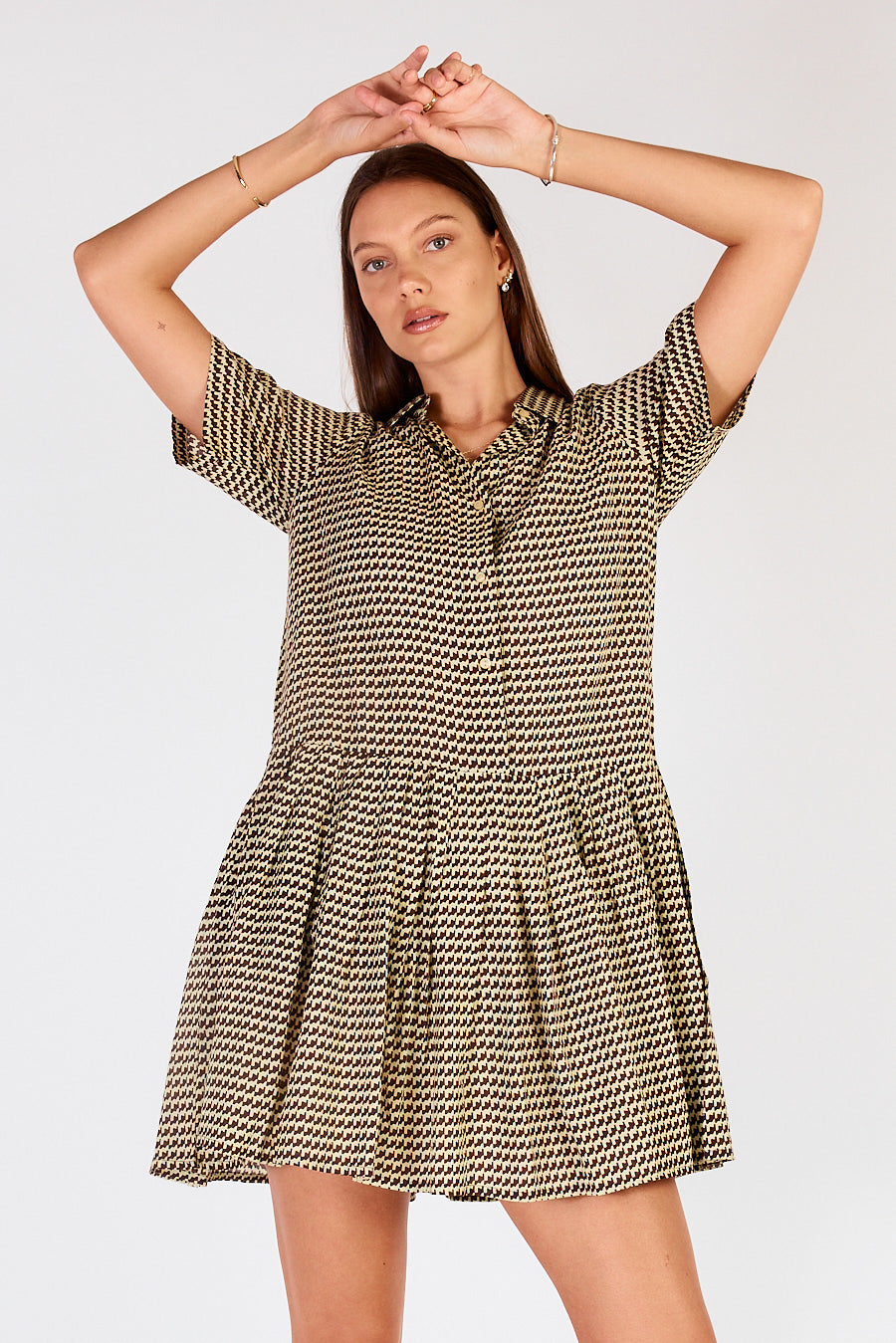 Cowgirl Surfer Torus Pleated Mini Green
