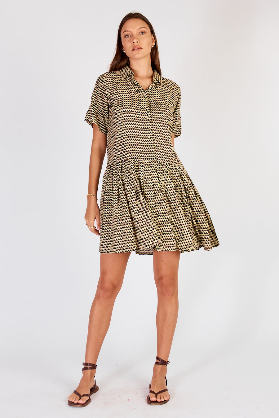 Cowgirl Surfer Torus Pleated Mini Green