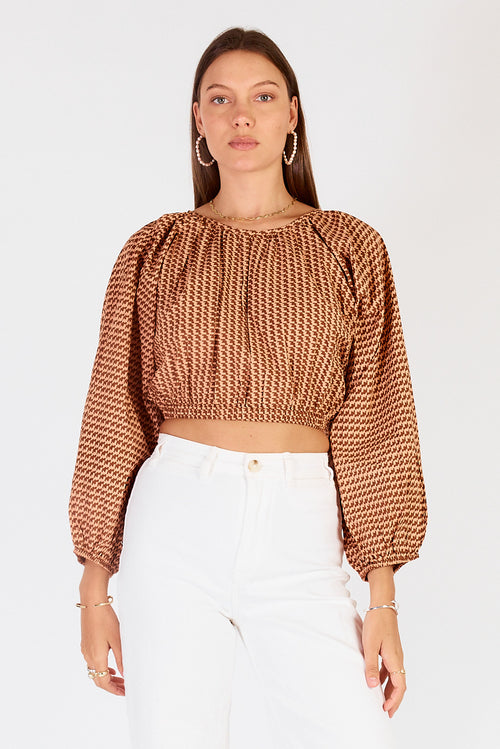Cowgirl Surfer Torus Top Chocolate