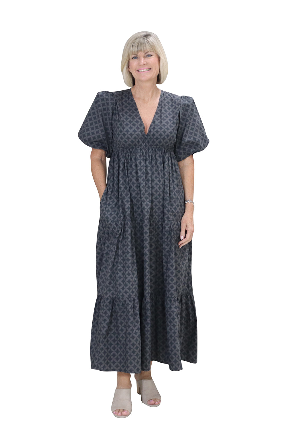 Itami Elda Dress Lester Charcoal