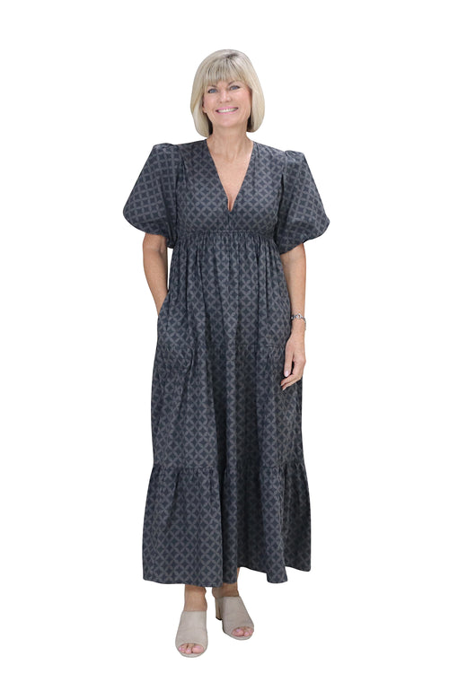 Itami Elda Dress Lester Charcoal