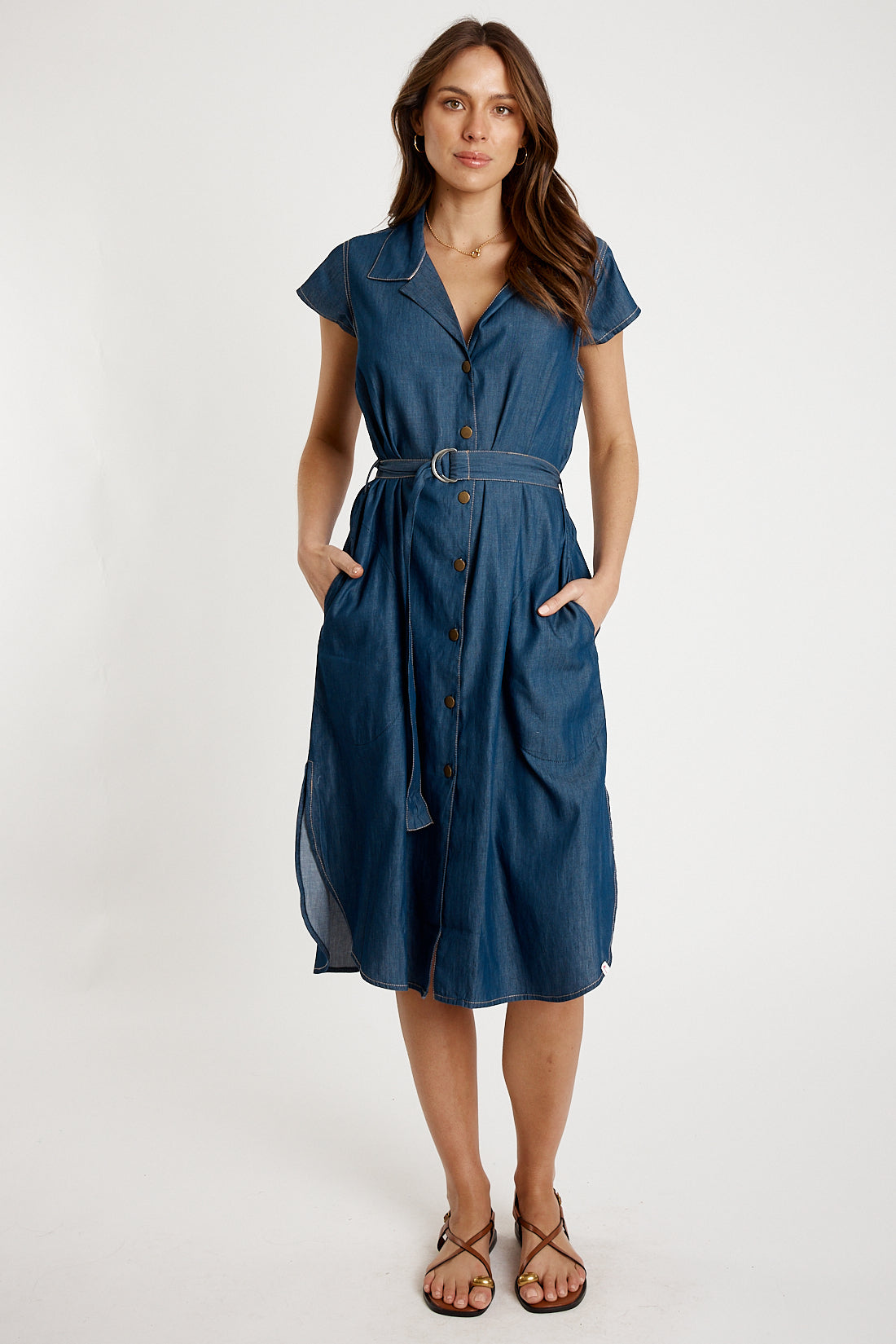 IBSA Arizona Button Dress Dark