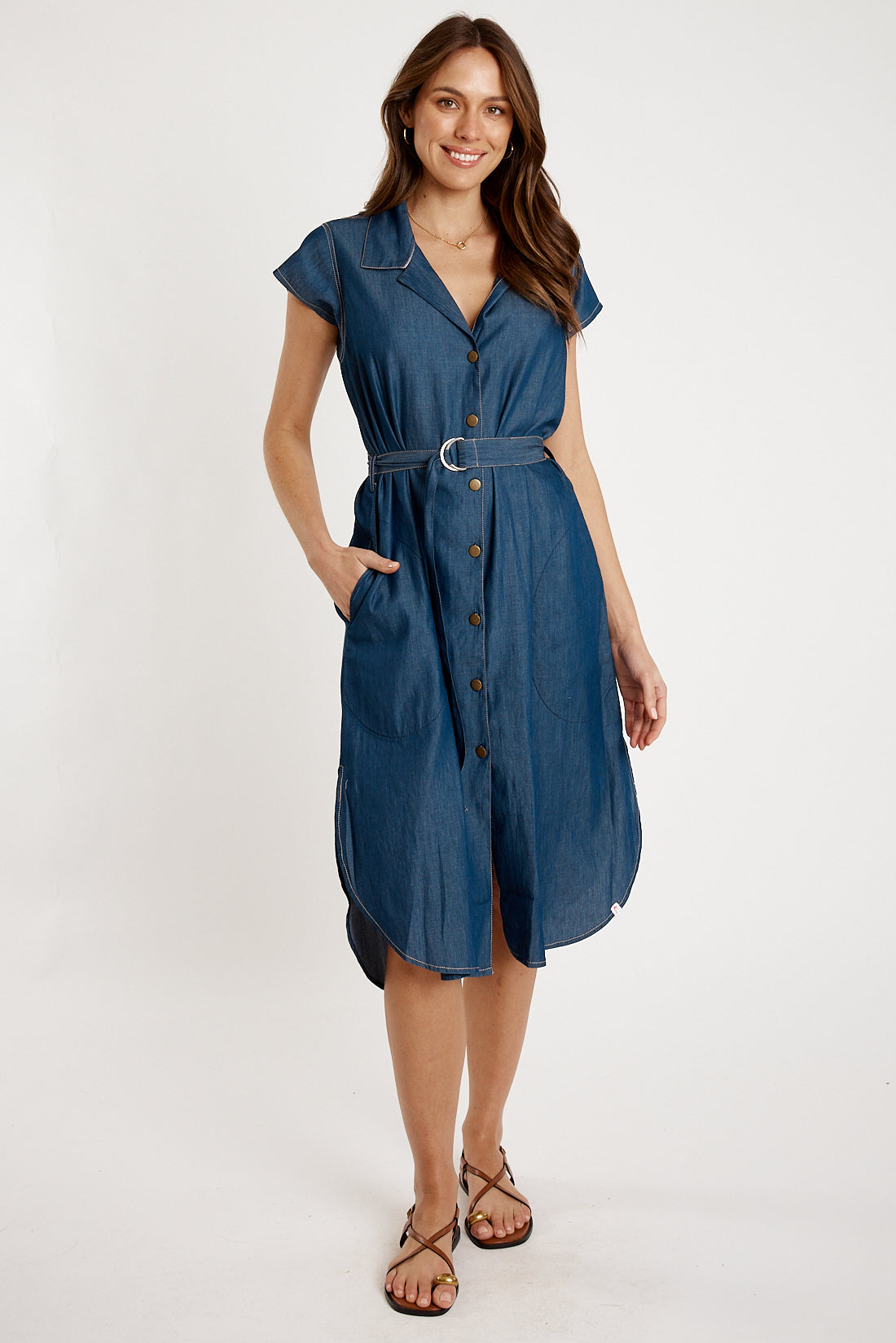 IBSA Arizona Button Dress Dark