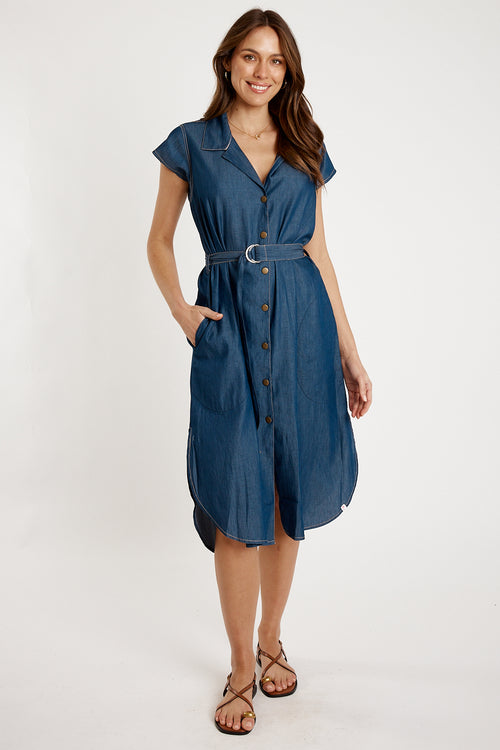 IBSA Arizona Button Dress Dark