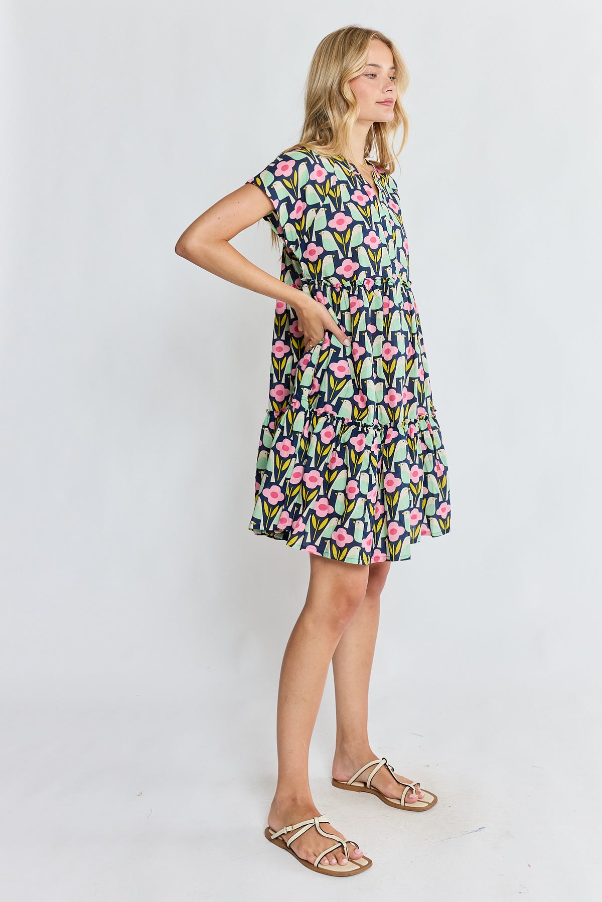 PRE SALE | IBSA Maya Tiered Dress Navy