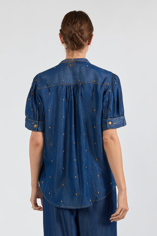 IBSA River Bow Shirt Indigo