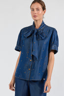 IBSA River Bow Shirt Indigo