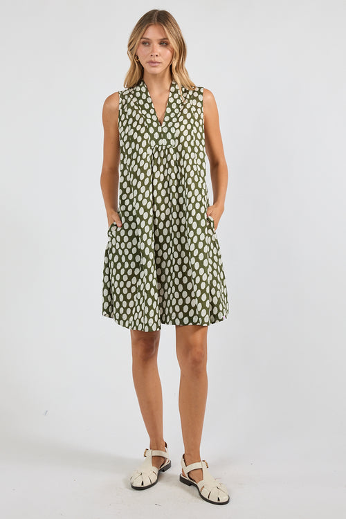 IBSA Spot On S/Less Dress Olive