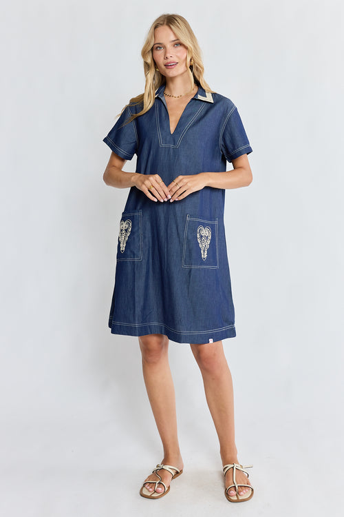 PRE SALE | IBSA Tanner Dress Dark Blue