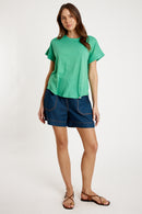 IBSA T-Shirt Plain Round Neck Emerald